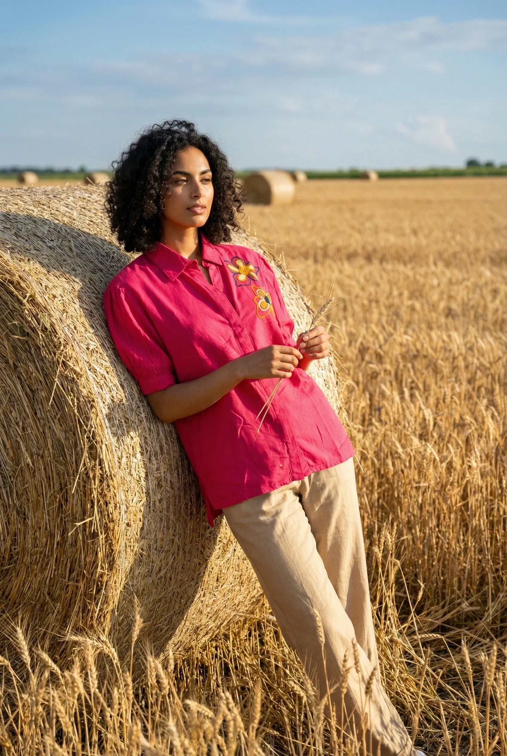 Pink Solid Shirt Collar Short Sleeve Co-ord Set for Women - SanskrutiHomes 