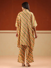 Multi Printed Shirt Collar Pure Cotton Co-Ord Set For Women