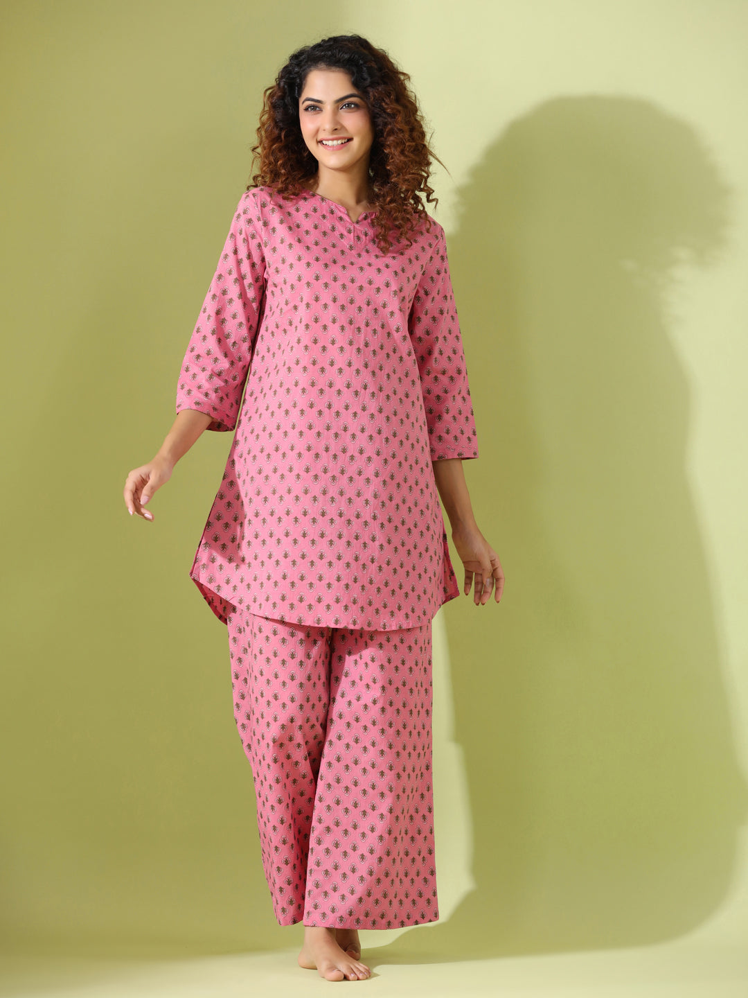 Cotton Booti  Print Loungewear Set