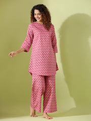 Cotton Booti  Print Loungewear Set
