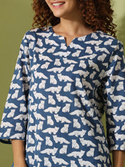 Blue Panda  Print Loungewear Set