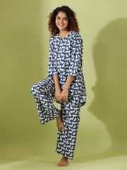 Blue Panda  Print Loungewear Set