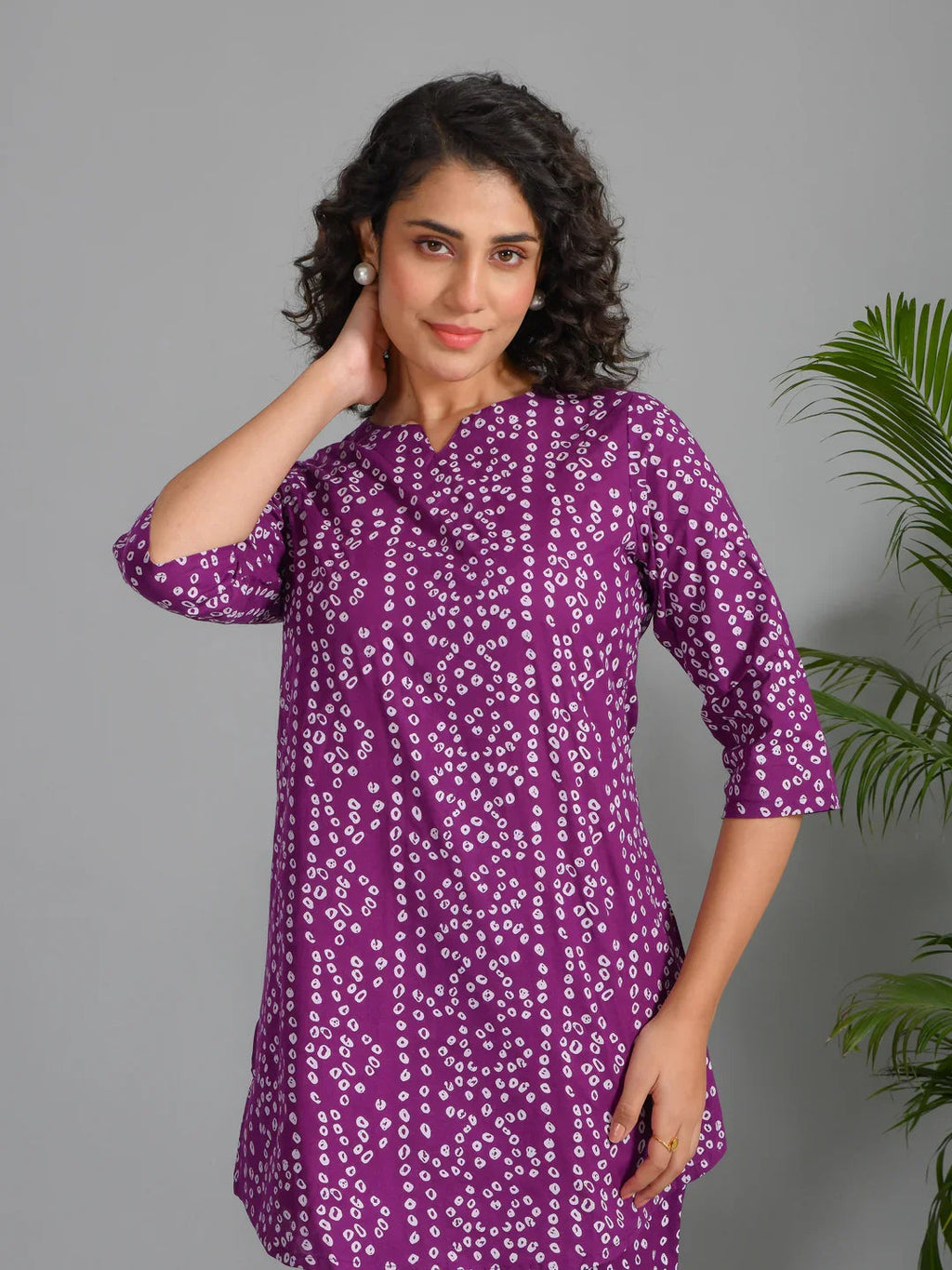 Women Striped Printed Purple Night Loungewear Set - SanskrutiHomes 