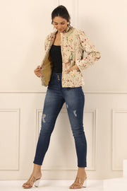 Printed Women Velvet Jacket
