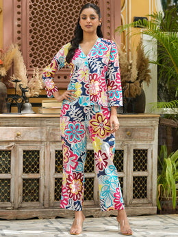 Multi-Color Cotton Co-Ord Set