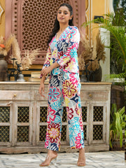 Multi-Color Cotton Co-Ord Set