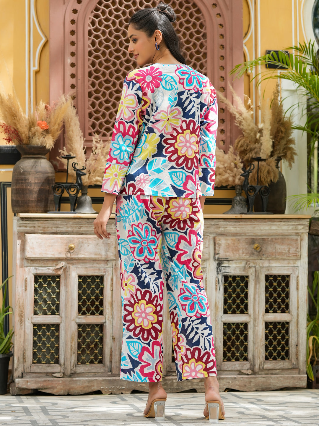 Multi-Color Cotton Co-Ord Set