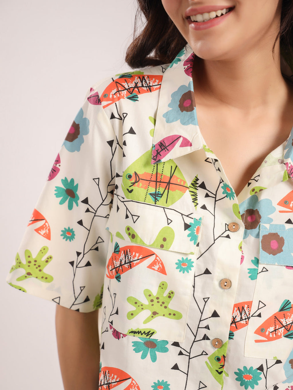 FISH PRINTED CO-ORD SET