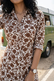 Grey Cotton Solid Dress For Women