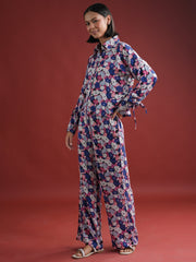 Purple Color Viscous Rayon Co-Ords Set For Women