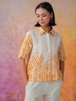 Orange Pure Cotton Co-ords Set for Women - SanskrutiHomes 