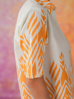 Orange Pure Cotton Co-ords Set for Women - SanskrutiHomes 