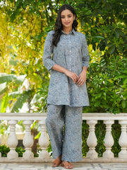 Comfy FLORA cotton NIGHTWEAR - SanskrutiHomes 