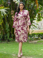 Multi-color Cotton printed kimono robe - SanskrutiHomes 