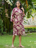 Multi-color Cotton printed kimono robe - SanskrutiHomes 