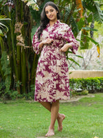 Multi-color Cotton printed kimono robe - SanskrutiHomes 