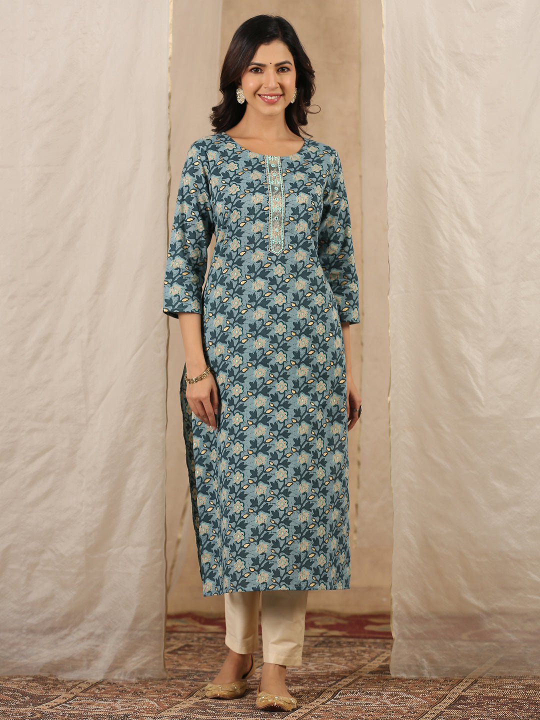 Women Pure Cotton Kurta
