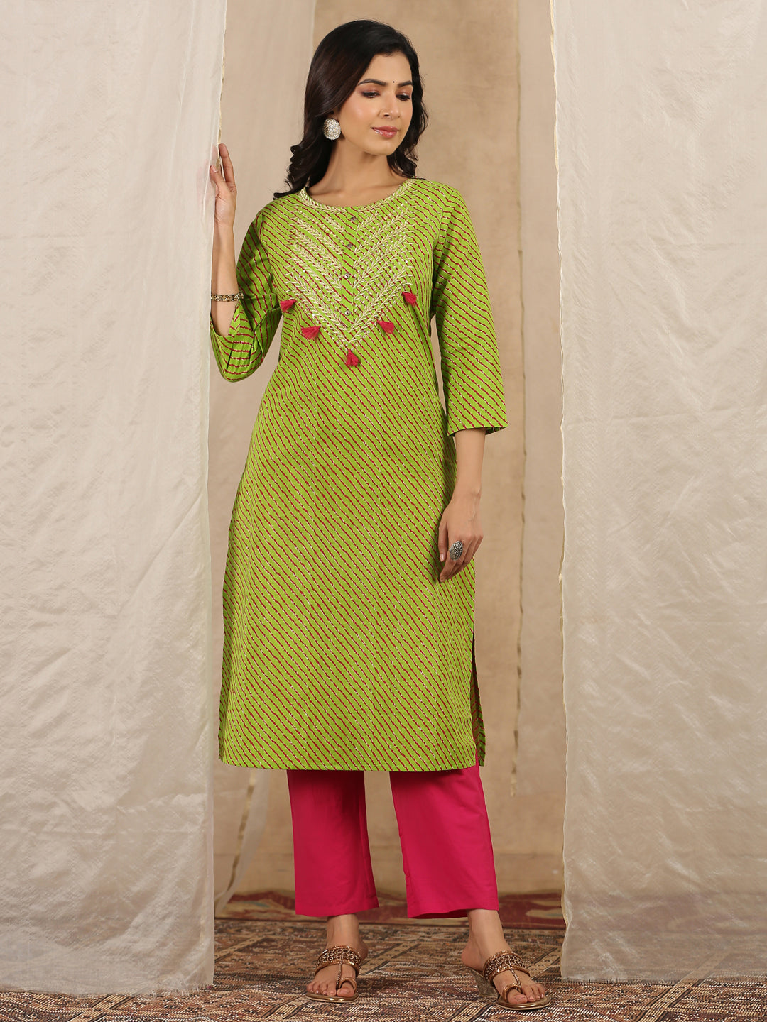 Women Pure Cotton 2 Pcs Kurta Set