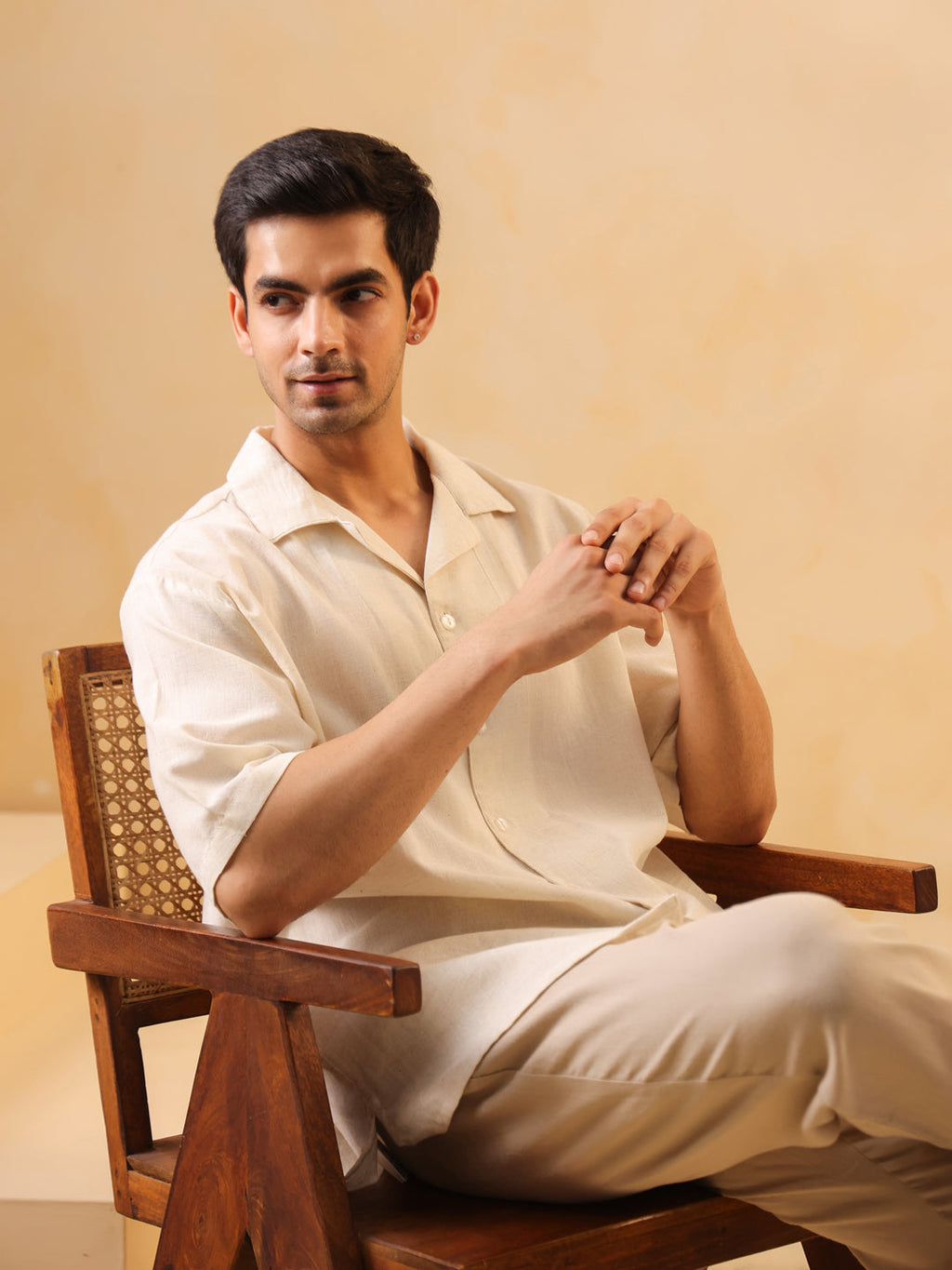 Olive Color Shirt Collar Denim Co-ords Set for Women - SanskrutiHomes 