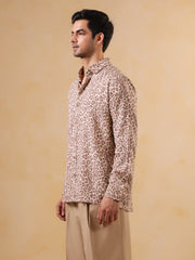 Pink Color Floral Printed dress for women - SanskrutiHomes 