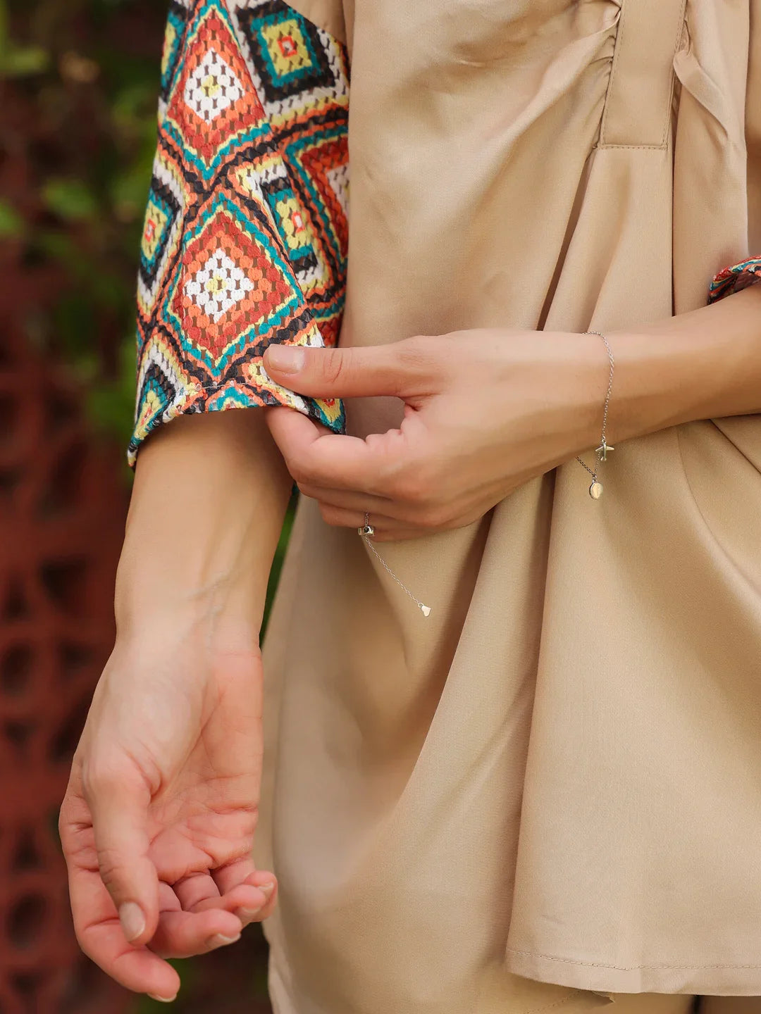 Cream Shirt Collar Viscose Rayon Solid Shirt Co-ords Set for Women - SanskrutiHomes 