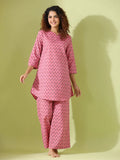 Cotton Booti print loungewear set - SanskrutiHomes 