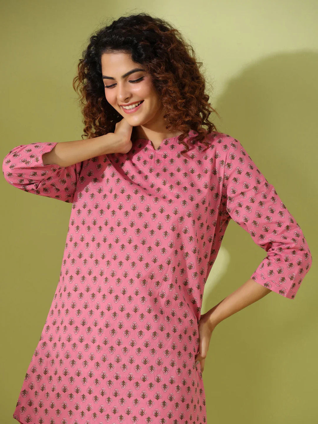 Cotton Booti print loungewear set - SanskrutiHomes 