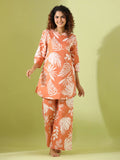 Orang leaf print loungewear set - SanskrutiHomes 