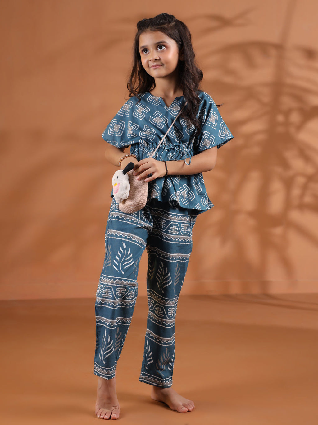 Geometric Print Kids Night Suit Set - SanskrutiHomes 