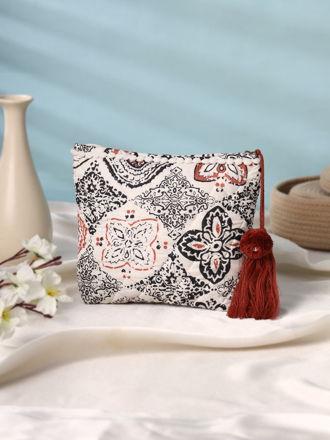 Flower Printed Round Neck Night Suit Set - SanskrutiHomes 