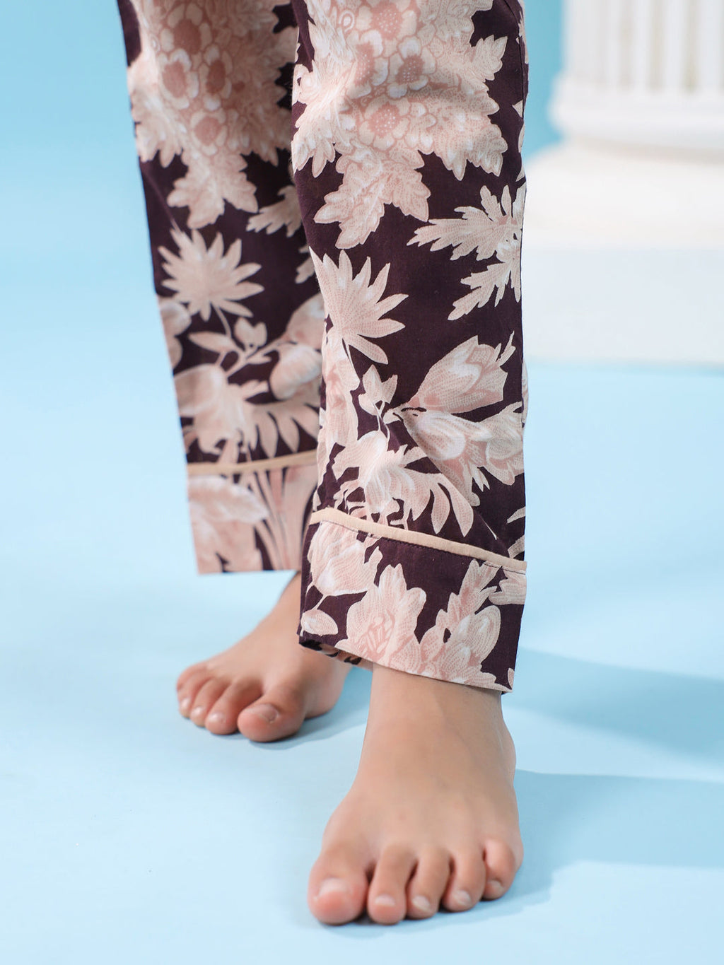 Floral Printed Full Sleeve Night Suit Set - SanskrutiHomes 