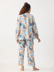 Liberty 3 pc Night Suit Set with Pyjama - SanskrutiHomes 