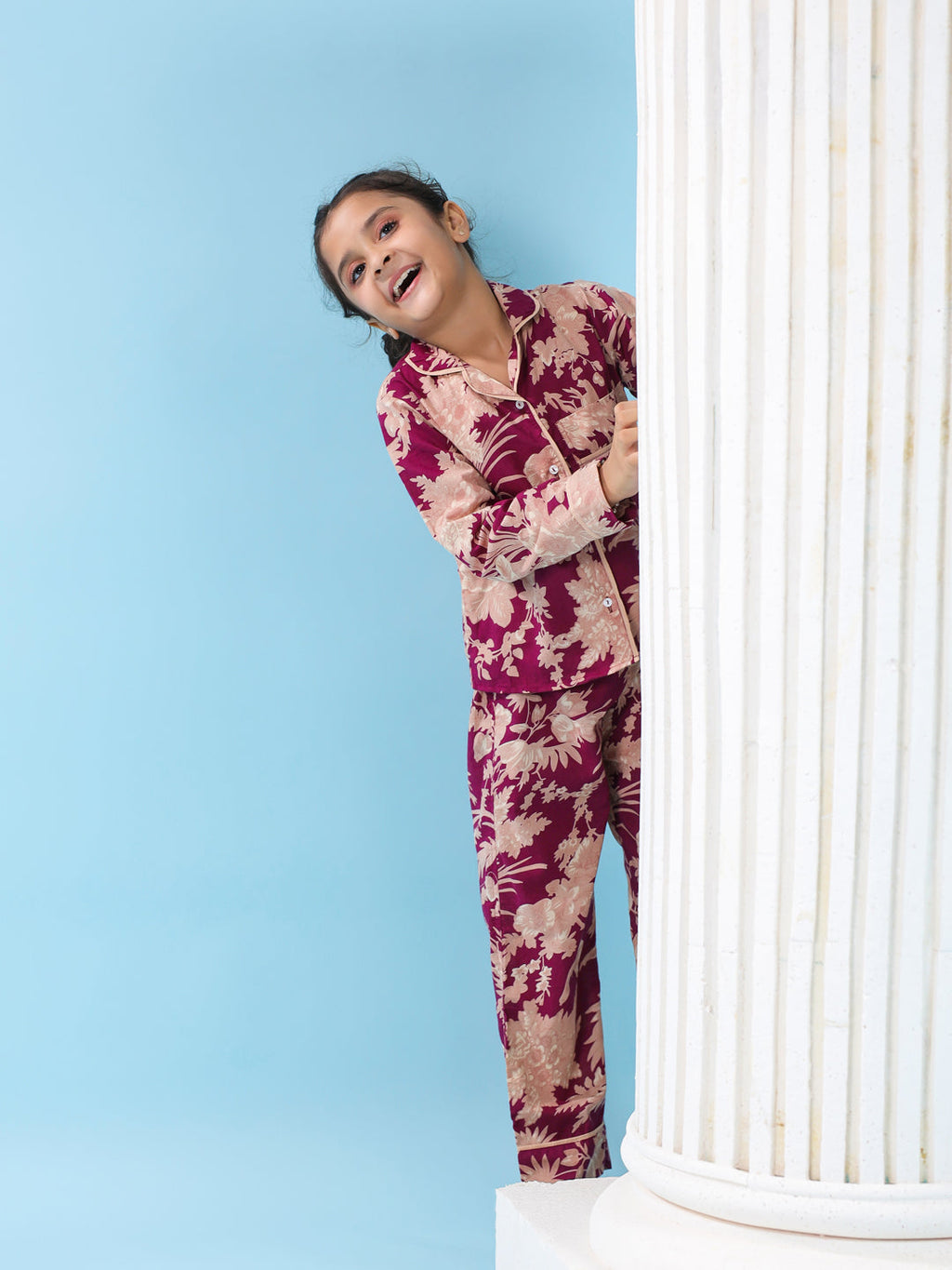 Cotton Printed Full Sleeves Night Suit Set - SanskrutiHomes 