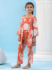 Set Of 3 Floral Cotton Night Suit Set