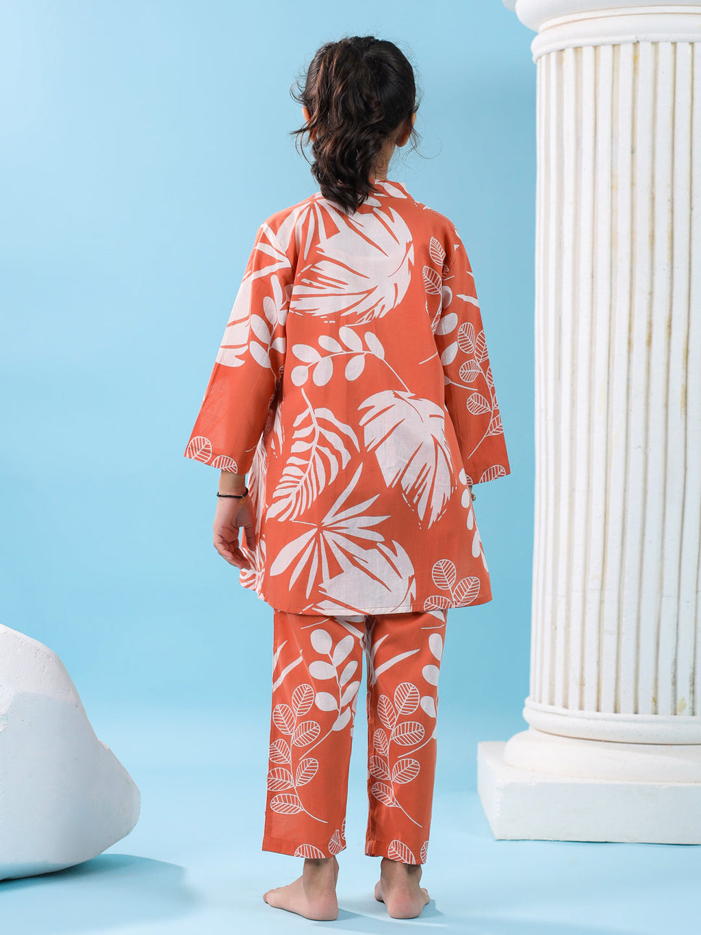 Set of 3 Floral Cotton Night Suit Set - SanskrutiHomes 