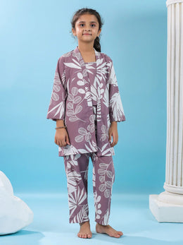Set of 3 Cotton Night Suit Set for Kids - SanskrutiHomes 