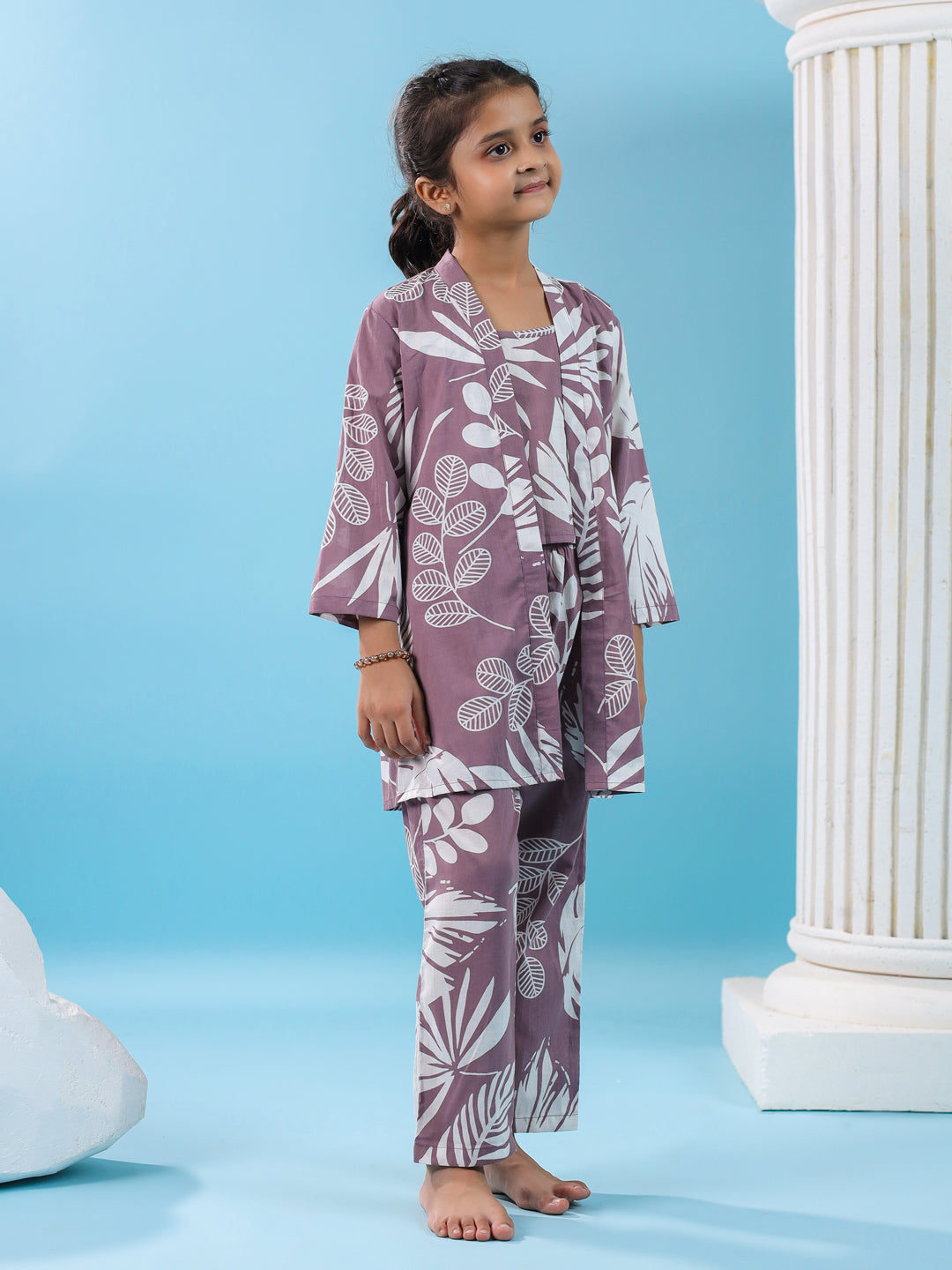 Set of 3 Cotton Night Suit Set for Kids - SanskrutiHomes 