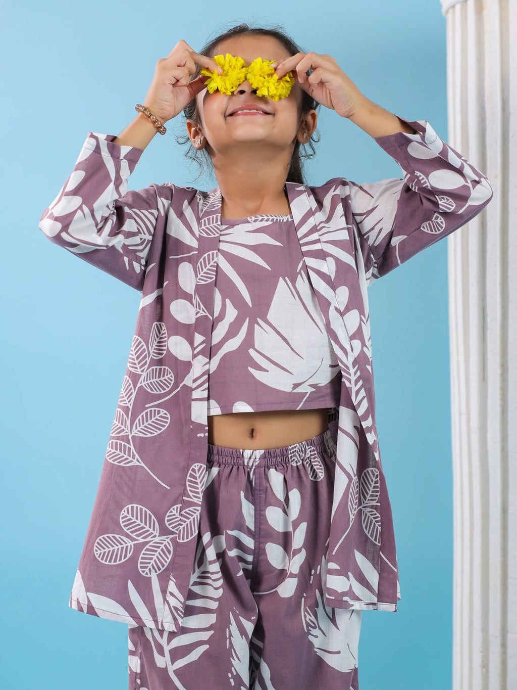 Set of 3 Cotton Night Suit Set for Kids - SanskrutiHomes 