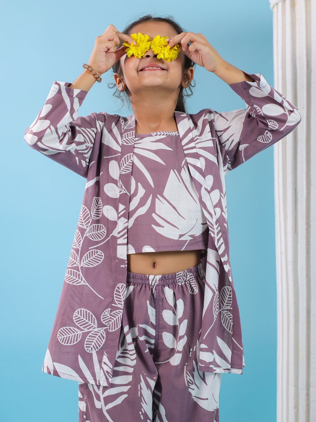 Set of 3 Cotton Night Suit Set for Kids - SanskrutiHomes 