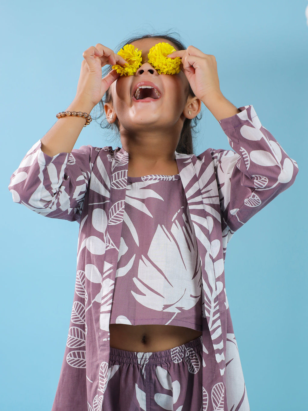 Set of 3 Cotton Night Suit Set for Kids - SanskrutiHomes 