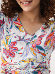 LEAF AND FLORAL Cotton Night SUIT SET - SanskrutiHomes 
