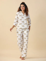 Leopard cotton Sleep set - SanskrutiHomes 