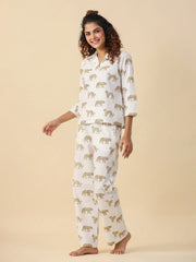 Leopard cotton Sleep set - SanskrutiHomes 