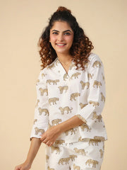 Leopard cotton Sleep set - SanskrutiHomes 