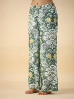 Green Printed pure cotton co-ord set - SanskrutiHomes 