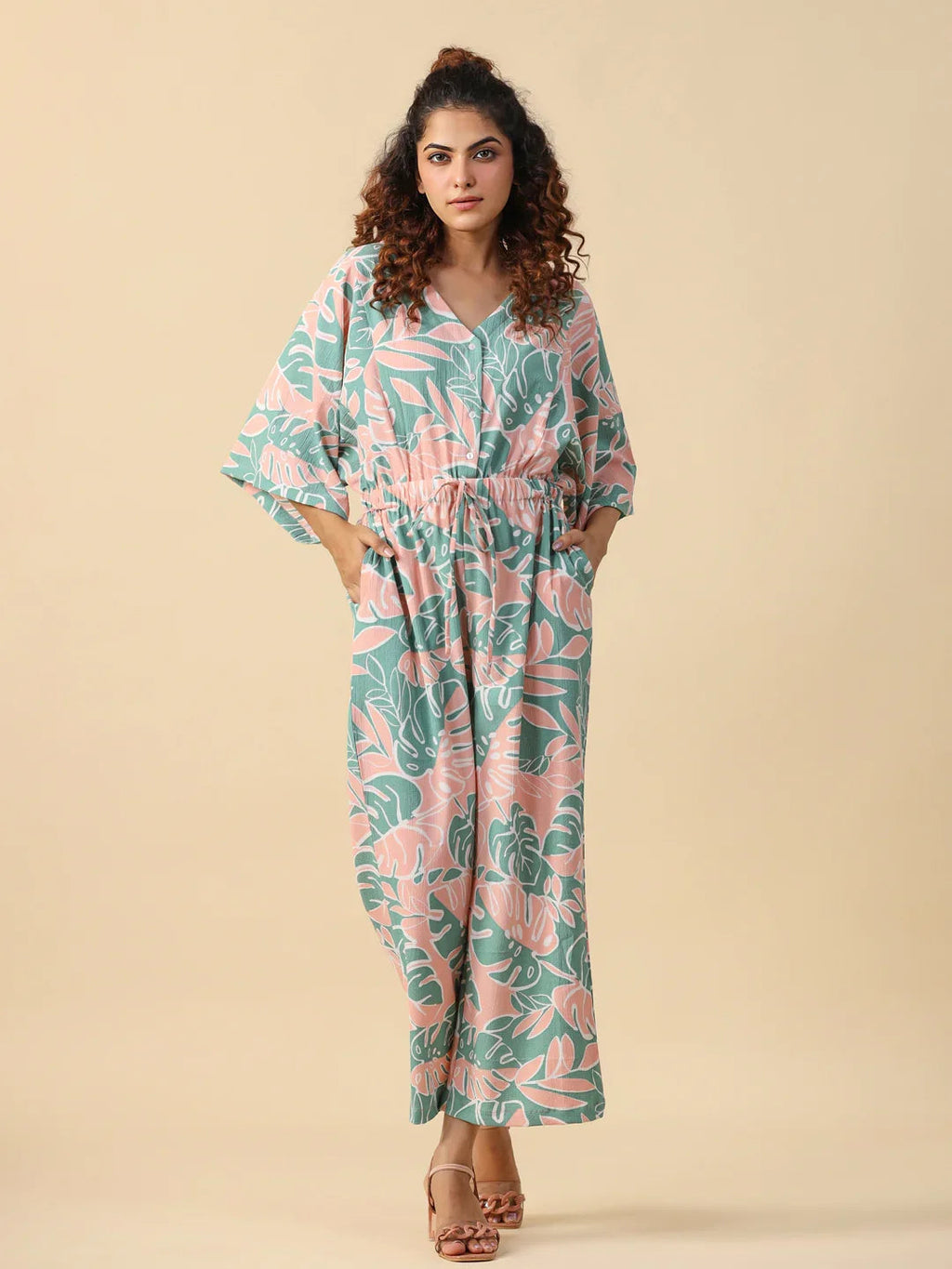 Printed jumpsuit loungewear - SanskrutiHomes 