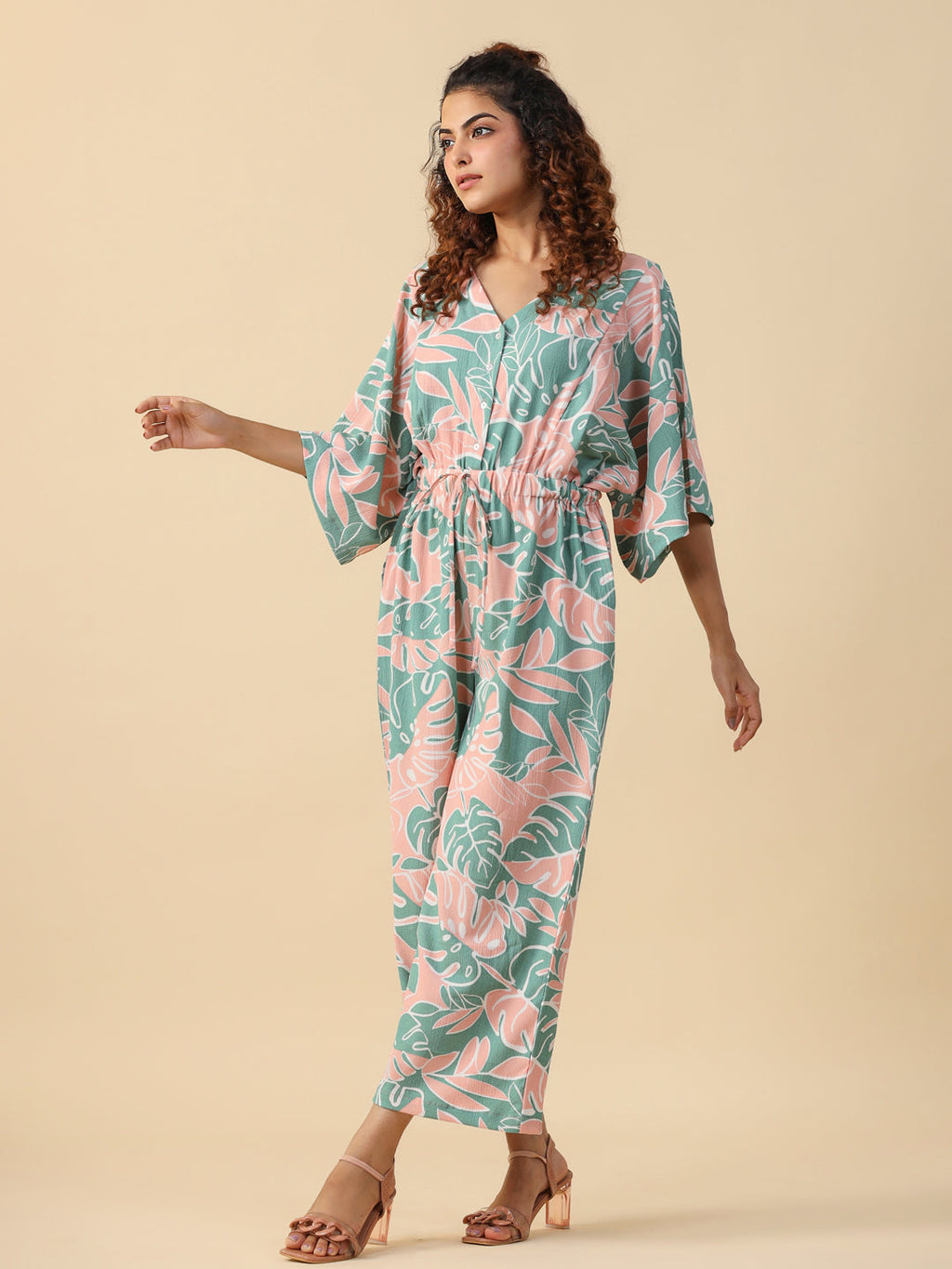 Printed jumpsuit loungewear - SanskrutiHomes 