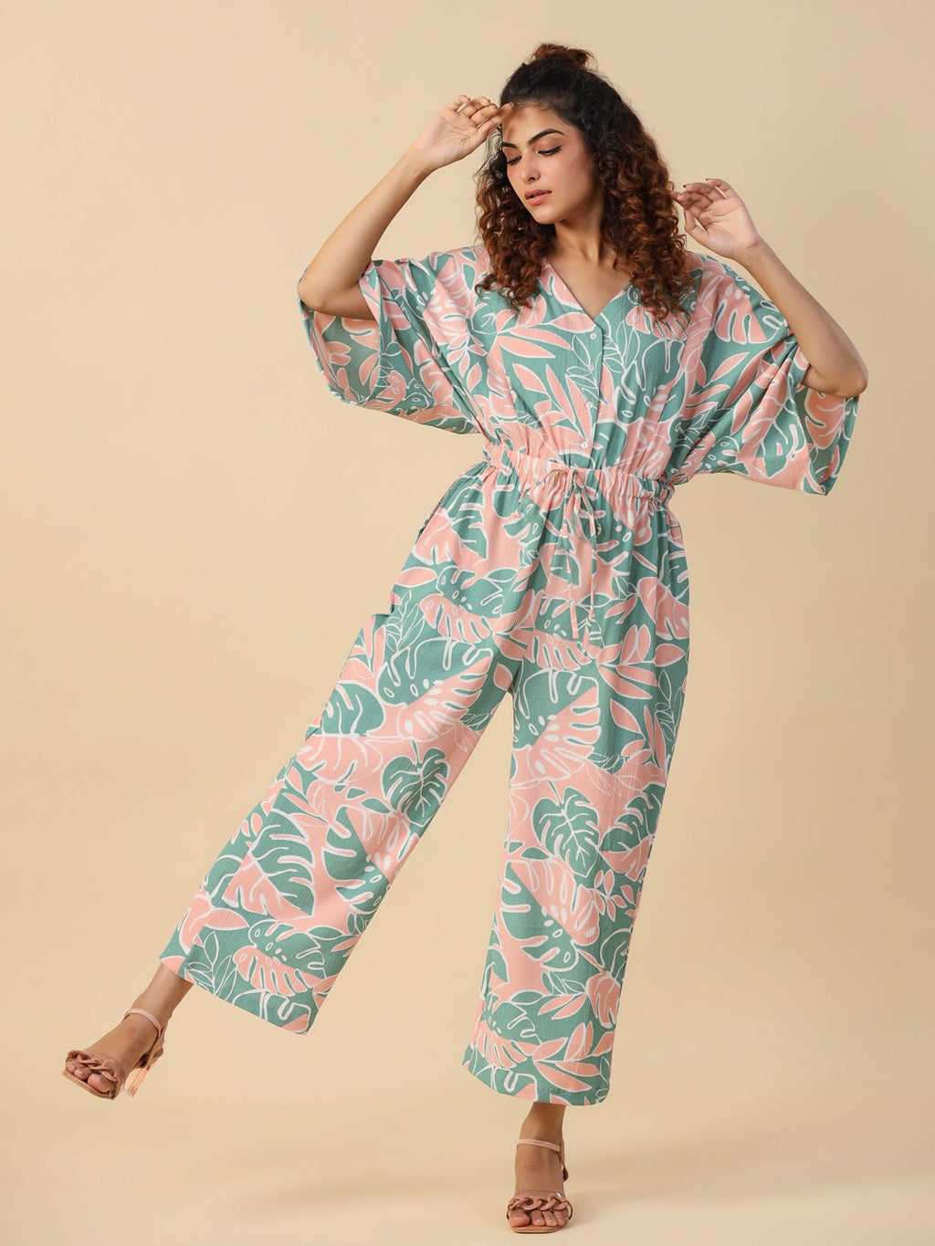 Printed jumpsuit loungewear - SanskrutiHomes 