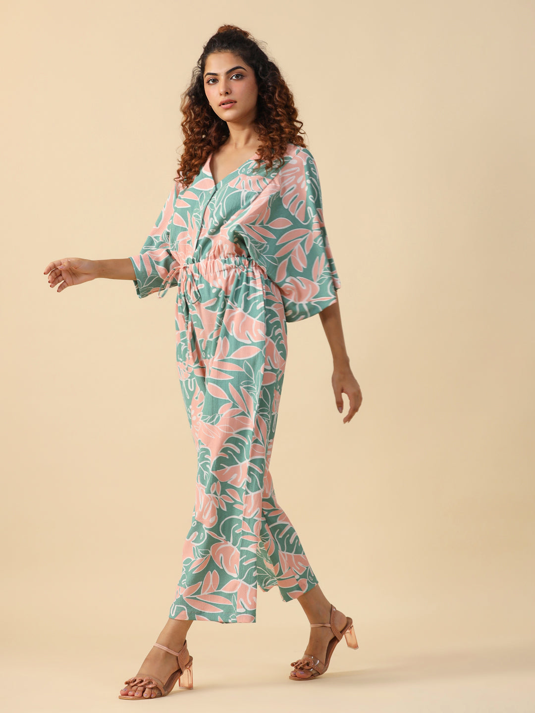 Printed jumpsuit loungewear - SanskrutiHomes 