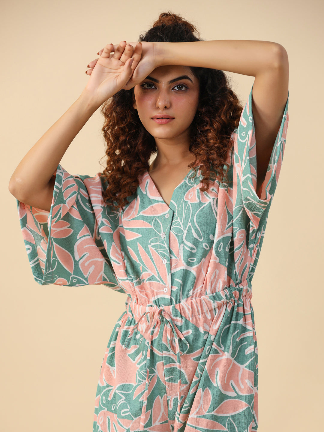Printed jumpsuit loungewear - SanskrutiHomes 